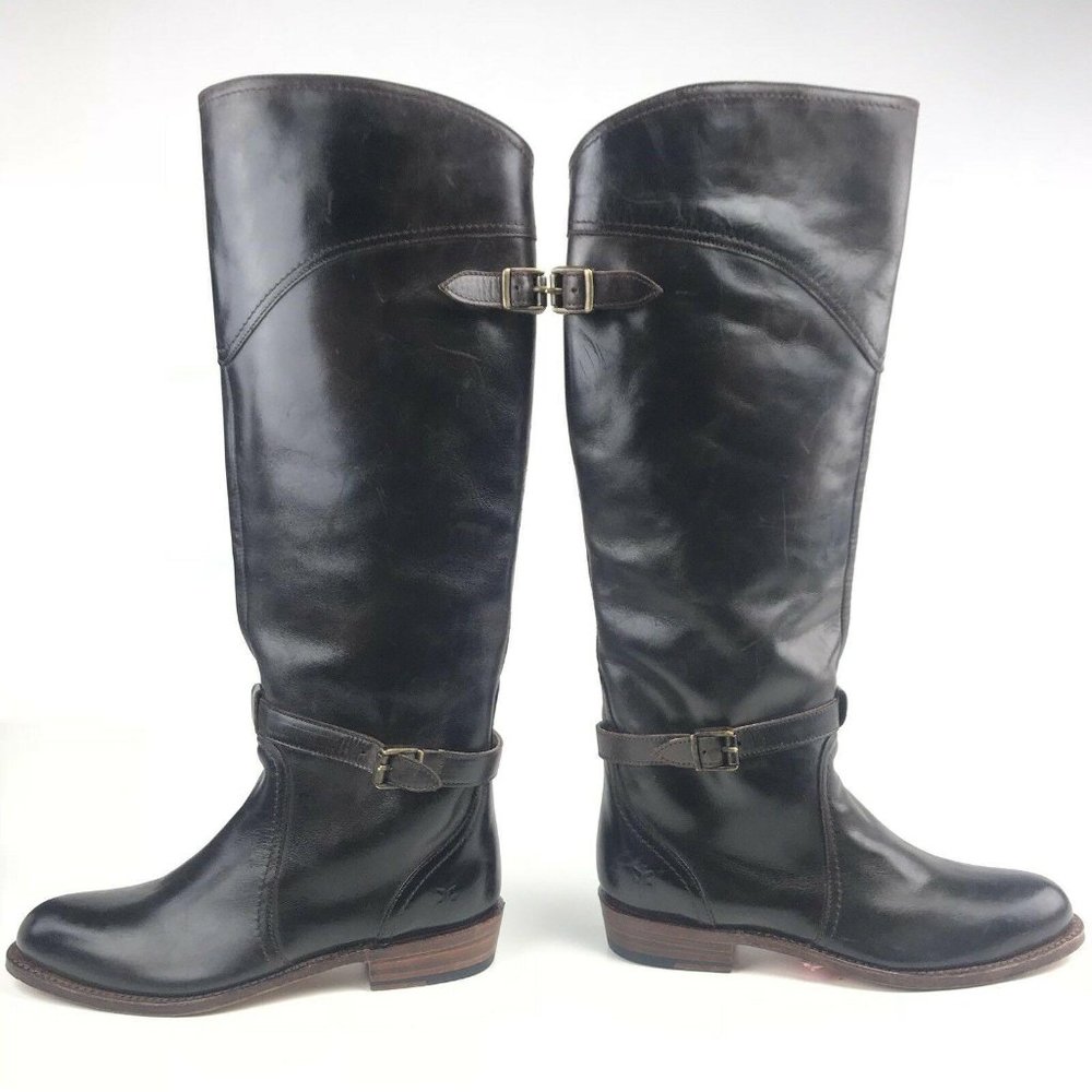 Frye Womens Boots Tall Dorado‎ Riding Leather - Picture 3 of 8